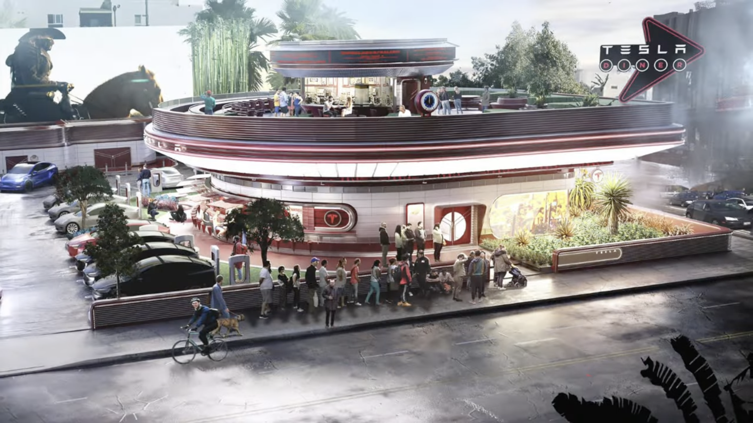 Tesla Begins Hiring for 1950s-Style Diner in West Hollywood